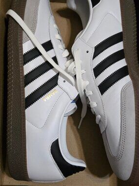 Men's Adidas Samba OG White Black Gum Size 13 New